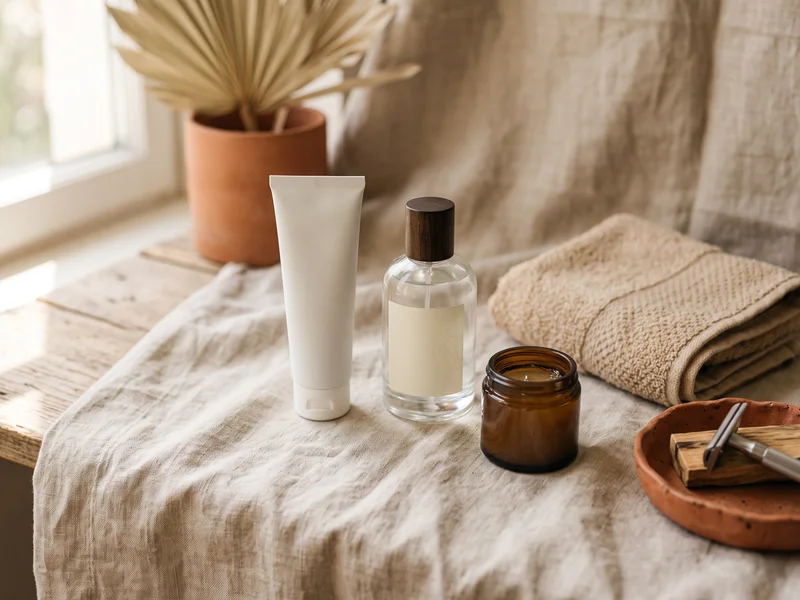 Trois formats d'après-rasage homme : tube de baume, flacon de lotion et pot de gel