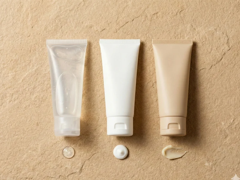Trois textures de crèmes hydratantes : gel léger, crème classique et baume riche