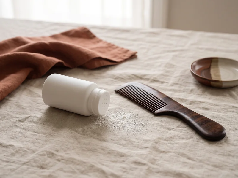 Flacon saupoudreur de poudre coiffante pour homme avec un peigne en bois